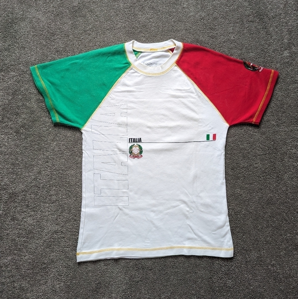 Calhoun Italy flag print cotton Tshirt men's XL gorpcore